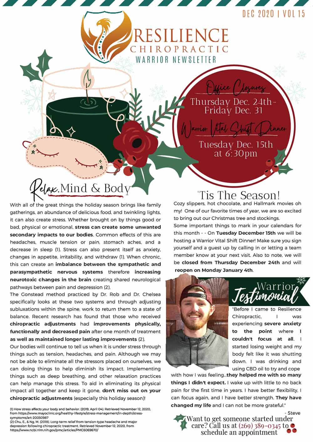 Chiropractic Kalamazoo MI Newsletter Dec 2020