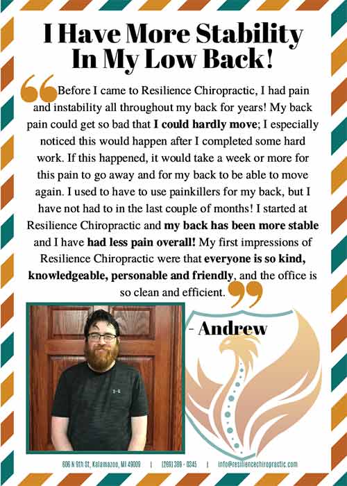 Chiropractic Kalamazoo MI Warrior Testimonial - Andrew