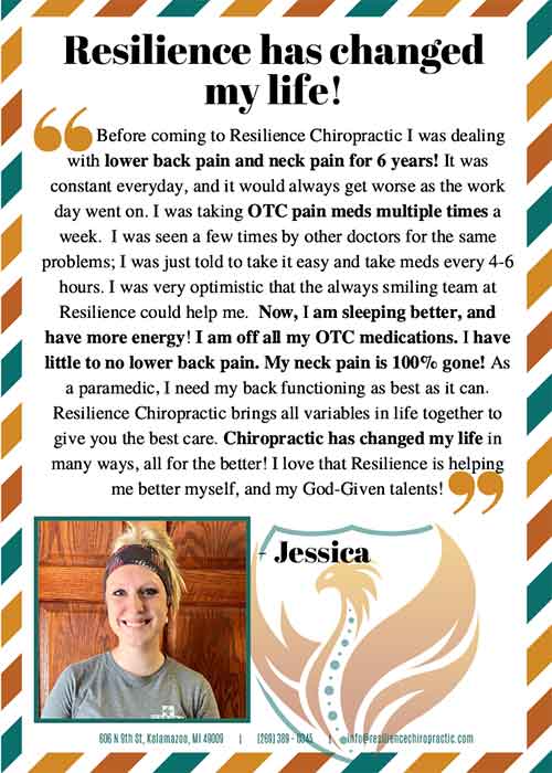 Chiropractic Kalamazoo MI Warrior Testimonial - Jessica