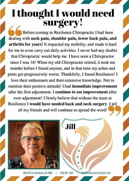 Chiropractic Kalamazoo MI Warrior Testimonial - Jill