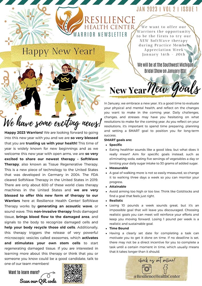 Chiropractic Kalamazoo MI Chiropractic Newsletter January Week 1