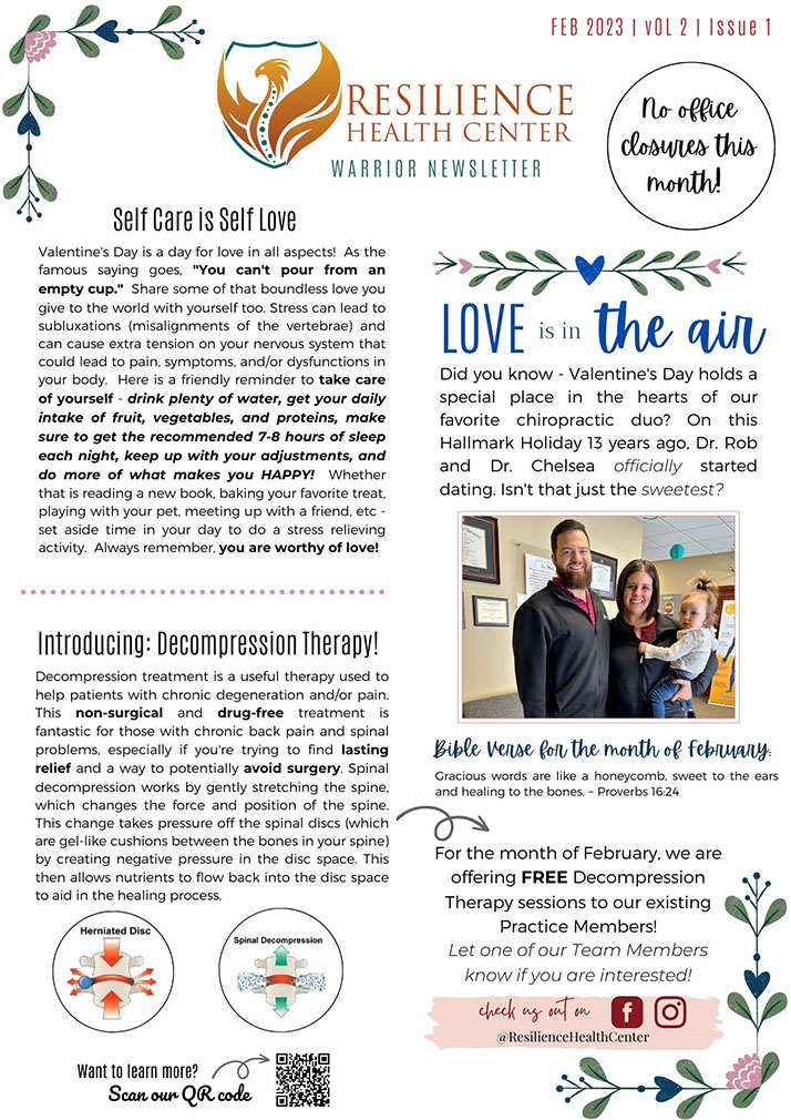 Chiropractic Kalamazoo MI February Newsletter