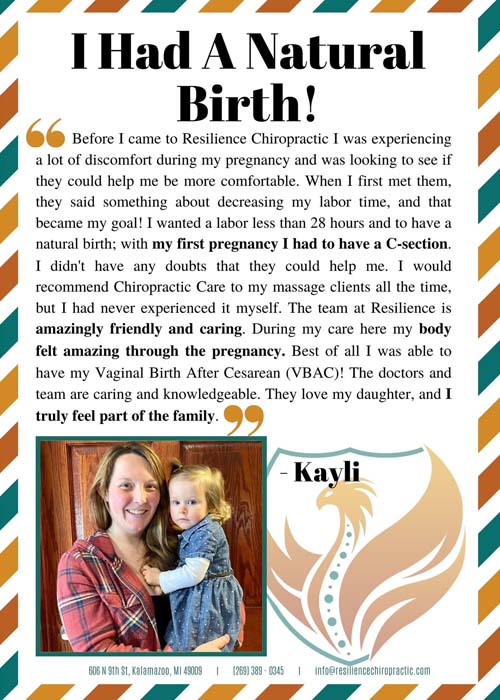 Chiropractic Kalamazoo MI Pregnancy Testimonial Kayli