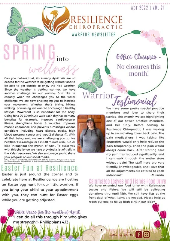 Chiropractic-Kalamazoo-MI-April-1-Newsletter
