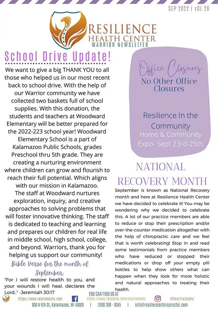 Chiropractic-Kalamazoo-MI-Chiropractic-Newsletter-September