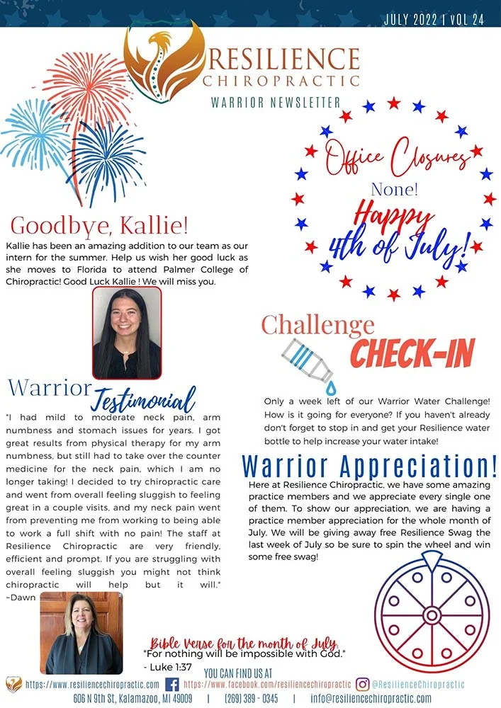 Chiropractic-Kalamazoo-MI-July-Week-2-Newsletter